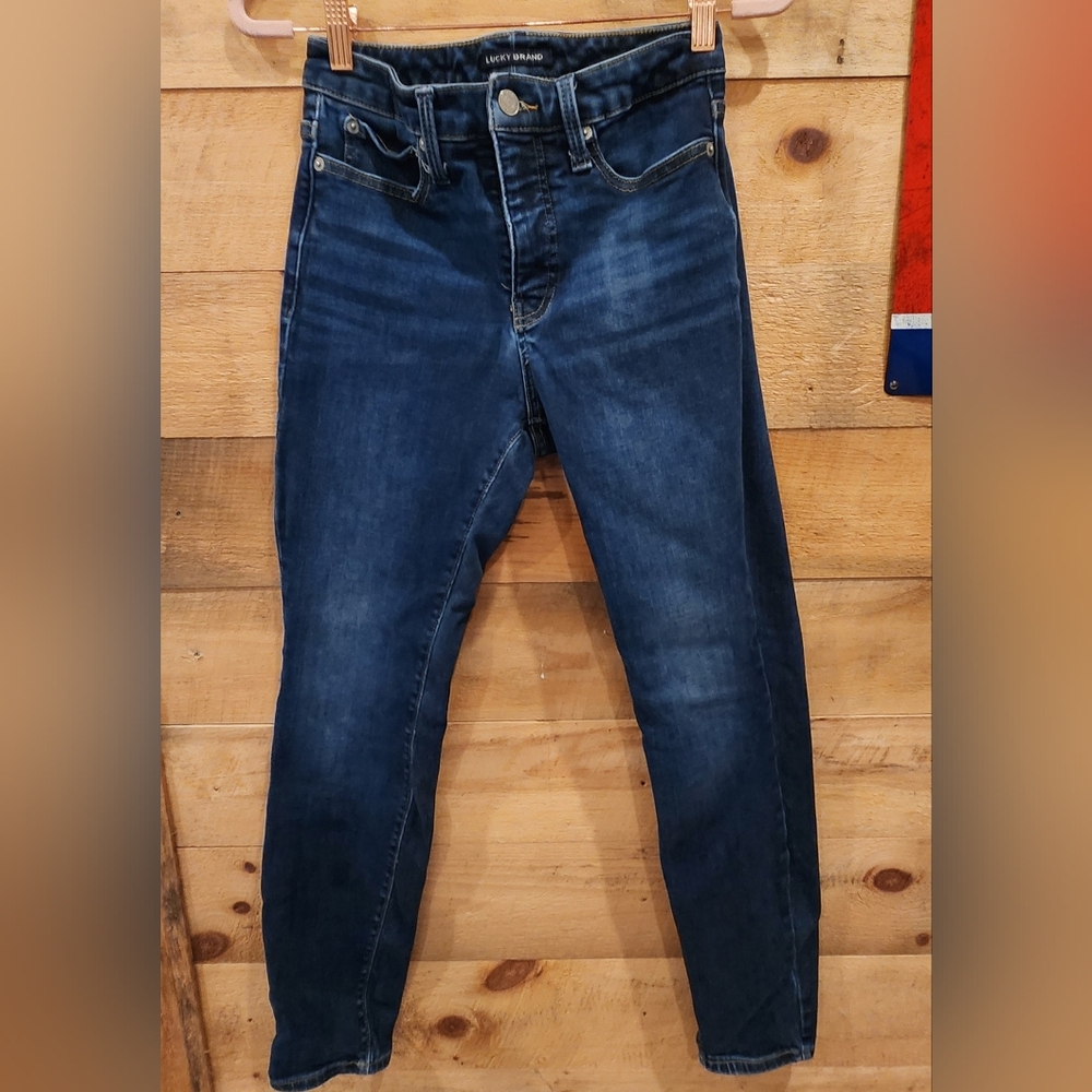 Lucky Brand 4/27 Women's Dark Wash High-Rise Skinny Jeans